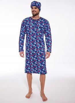 Сорочка ночная мужская с длинным рукавом и колпаком Cornette 110/24