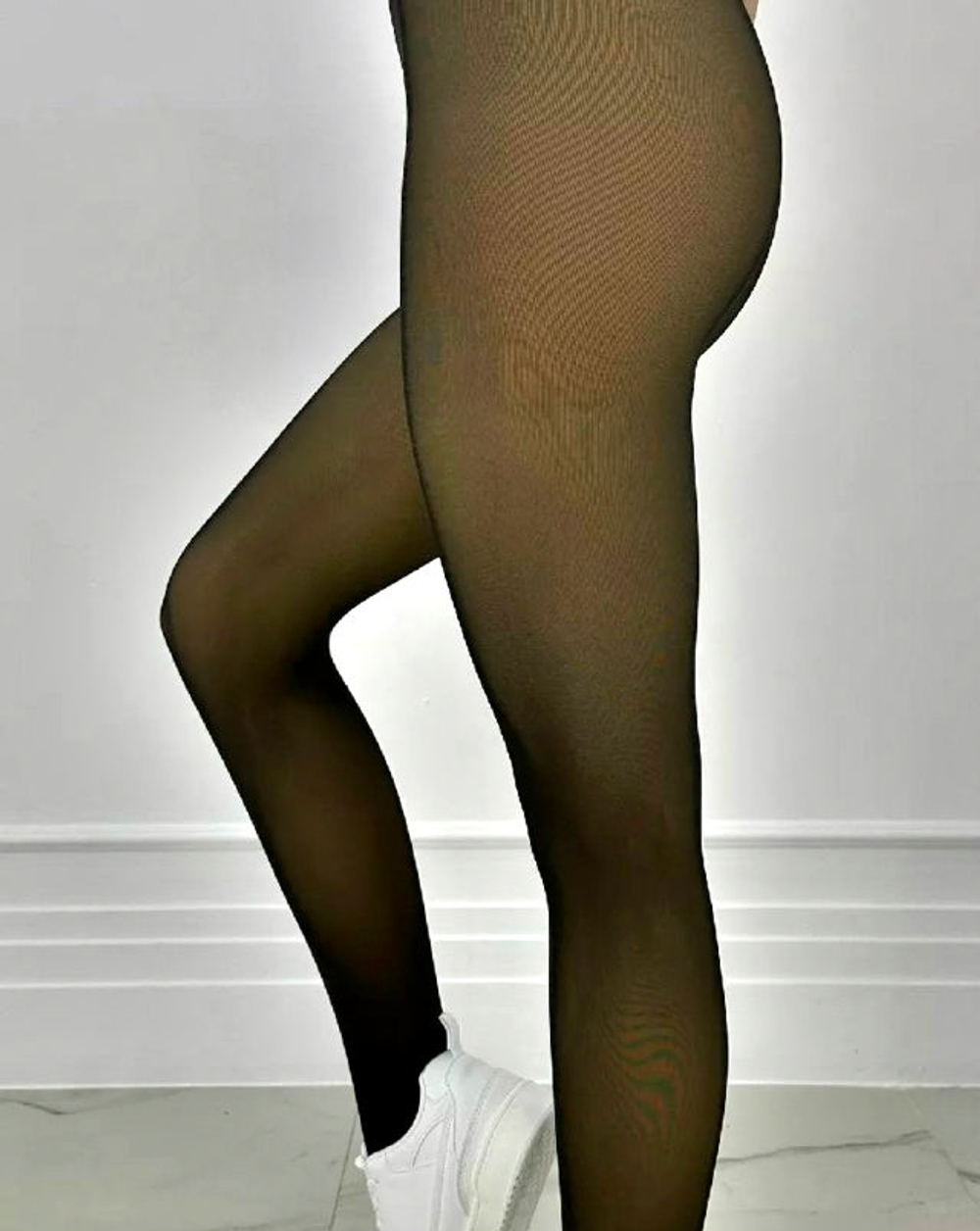 Тёплые женские термо лосины на меху, шерсть/хлопок, размер 42-48