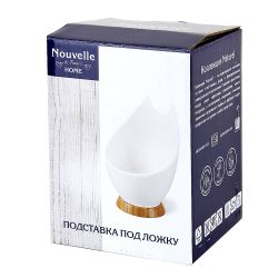 Подставка под ложку "Naturel" на бамбуковой подставке 10*10*14см (подарочная упаковка)