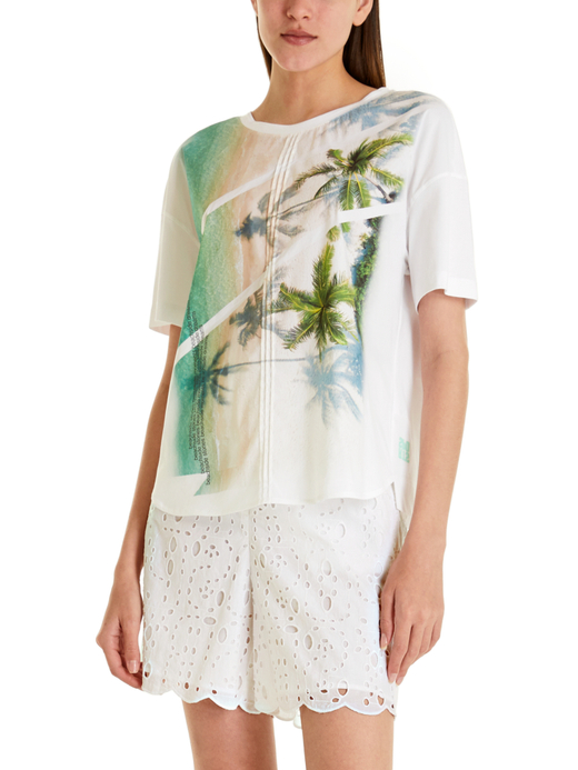 Белая футболка с принтом