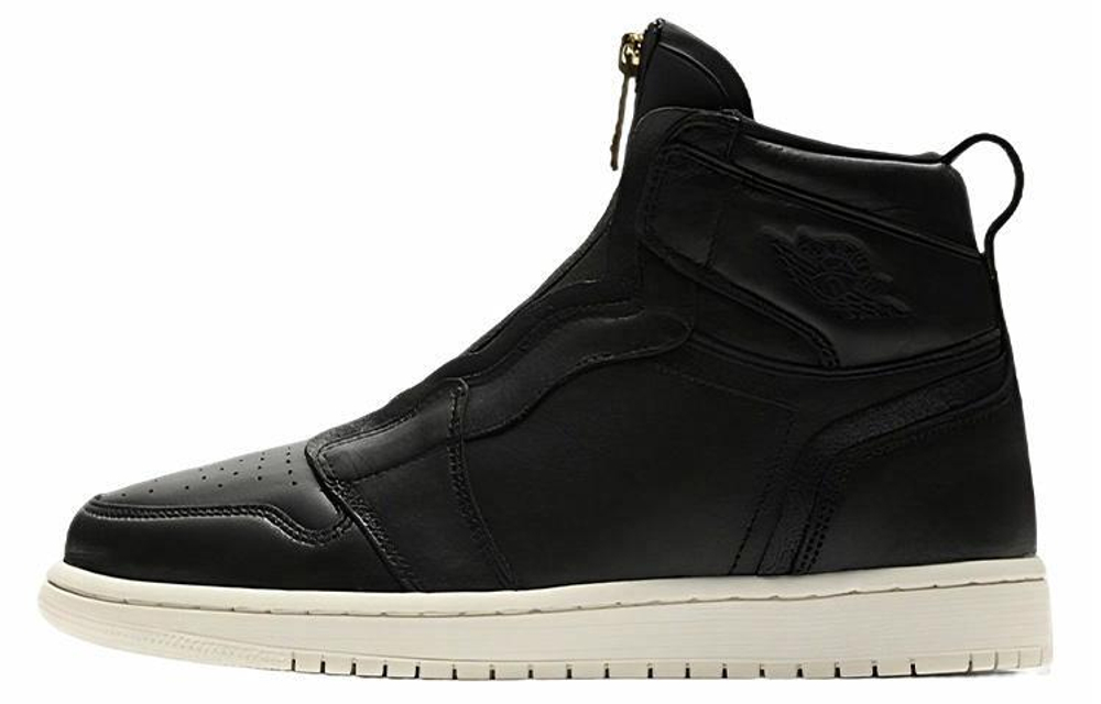 Кроссовки Jordan Air Jordan 1 Retro High Zip Black Sail (Женская размерная сетка)