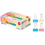 Зажимы для бумаг DELI "RIO", 25 мм, цветные, (12 шт.)