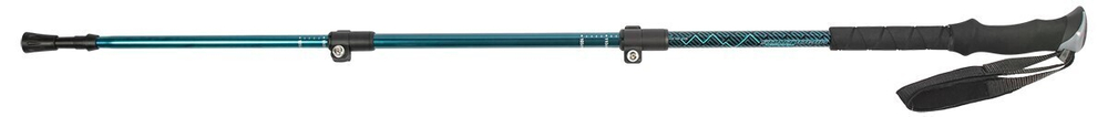 Палки для скандинавской ходьбы треккинговые Tech Team Himalayas Green 115-135 см., трехсекционные телескопические алюминиевые
