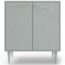 Комод Арт Колор leaves Классик Сильвер с 2 полками Серый дым
