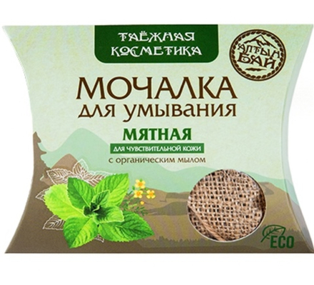 Мочалка для умывания с мятой для чувствительной кожи, 60 г