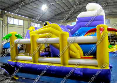 Коммерческий батут "Белый клык" с не механизированной головой, размер 6*6*4 м