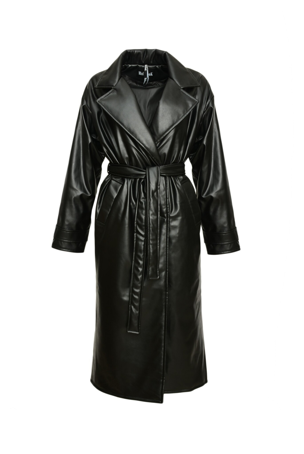 Пальто из экокожи на утеплителе Alpolux