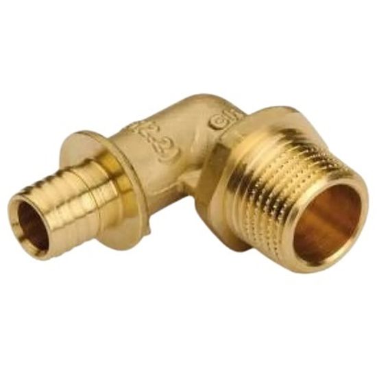 Угольник Ростерм 16xR 1/2" НР с наружной резьбой латунный