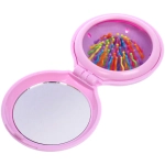 Расческа массажная складная «АМОР», микс 4 дизайна, 6,5*2см (PVC коробка)