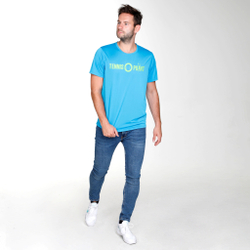 Мужское теннисное поло Tennis-Point Basic Function T-Shirt Men - Blue, Light Green