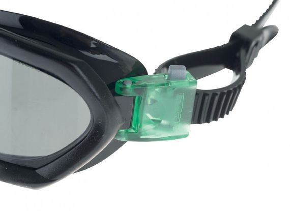 Очки для плавания Seac Aquatech тонированные стекла черный/зеленый