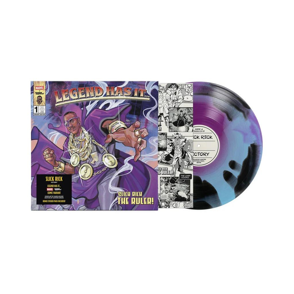 Slick Rick - Victory - Marvel Variant Edition, Black-Blue-Pink Swirl LP