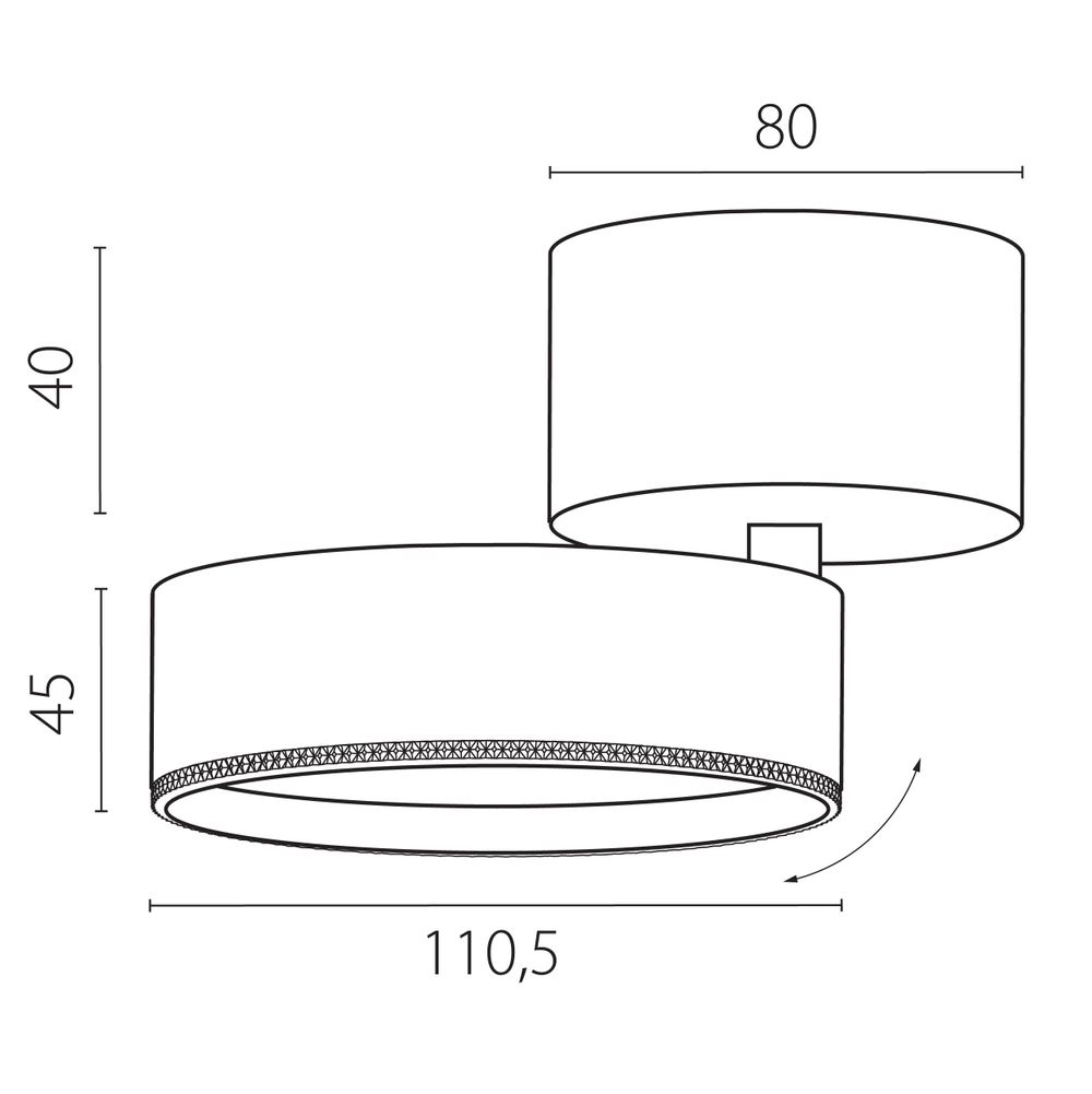 A5637SO Светильник ALTA PRO накладной LED 30W 3510LM 36G ЧЕРНЫЙ 3000K с накл. чашей (215637 + 215017 + 215010-30)