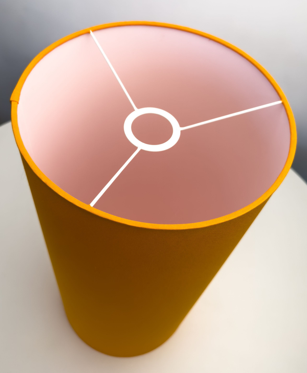 Абажур для торшера напольного, для светильника, плафон цилиндр Оранжевый Е27