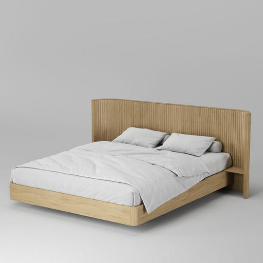 Кровать Эклипс 160x200 (натуральный дуб), высота 75 см