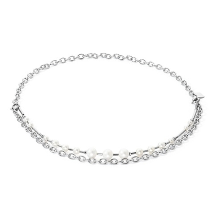 Колье Coeur de Lion White-Silver 1121/10-1417