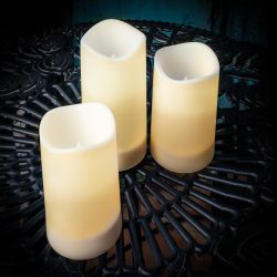 USL-S-816-PT150 CANDLE SET3 Садовый светильник на солнечной батарее Свеча. в наборе из 3 штук. 1 светодиод. Теплый белый свет. 1xАА Ni-Mh аккумулятор в-к. IP44. TM Uniel
