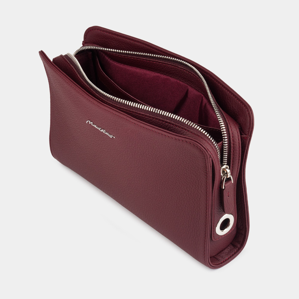 Сумка Emilie из кожи теленка, бордового цвета