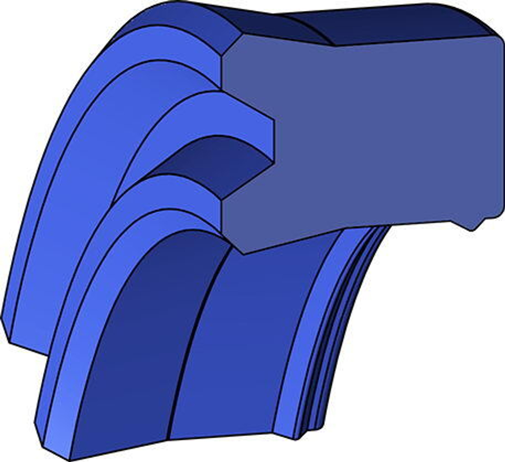 A157-060 PU U-образное штоковое уплотнение 60-68-8/9