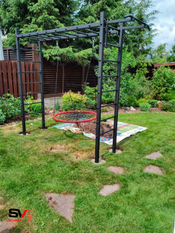 Монтаж уличной шведской стенки Sv Sport Рукоход (4 вертикальных столба)