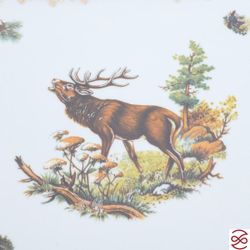 Блюдо квадратное на ножке Queen's Crown Охота красная 34*29см