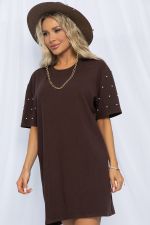 Платье Жемчужина коллекции (шоколад) П13314-1М LT Collection