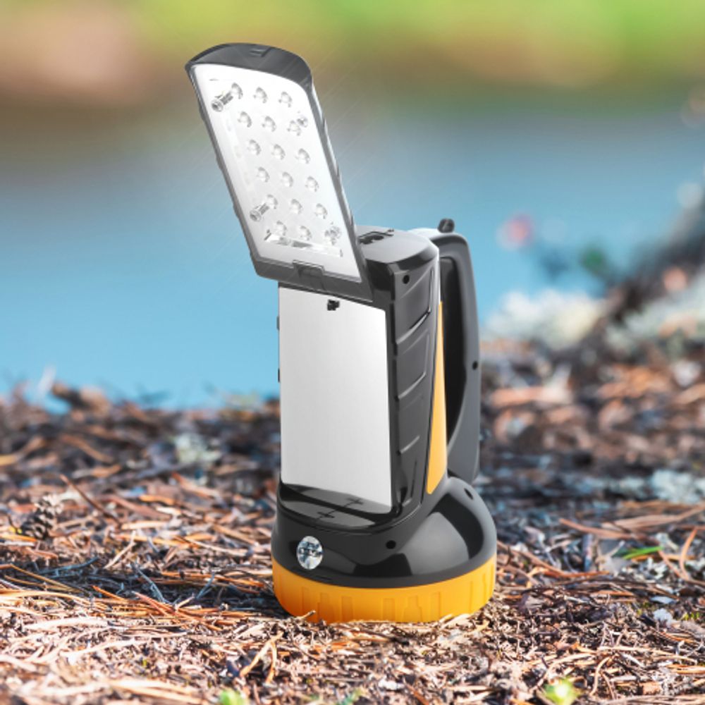 Светодиодный фонарь Трофи TSP19 прожекторный аккумуляторный со встроенным светильником