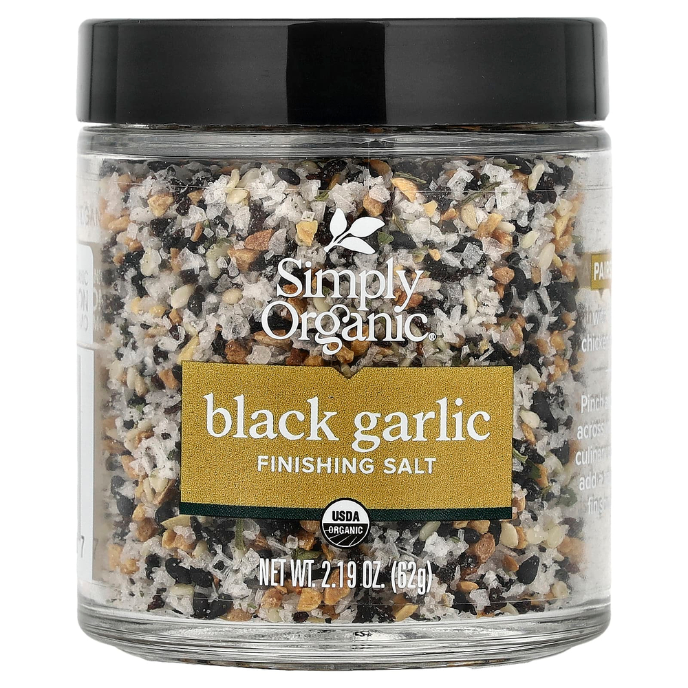 Simply Organic, соль с черным чесноком, 62 г (2,19 унции)