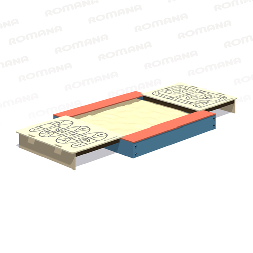 Песочница с раздвижными крышками + принты "дорога", "игра-ходилка" Romana 109.35.00