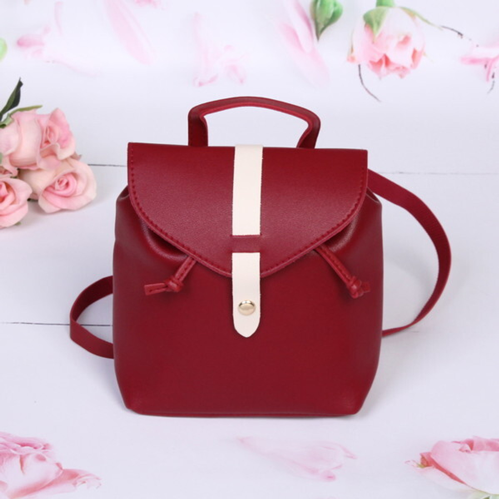 Рюкзак женский «Elegant fashion - Sara», цвет красный, 16*20*7см