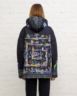 Двусторонняя куртка "Лабиринт", по мотивам средневековых буквиц и фантастических существ со страниц Псалтыри Латрелла