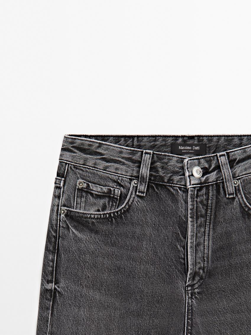 Massimo Dutti Широкие джинсы со средней посадкой, маренго