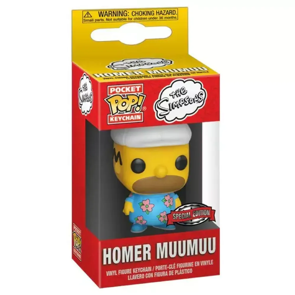 The Simpsons Pocket Pop! Keychain Homer in Muumuu