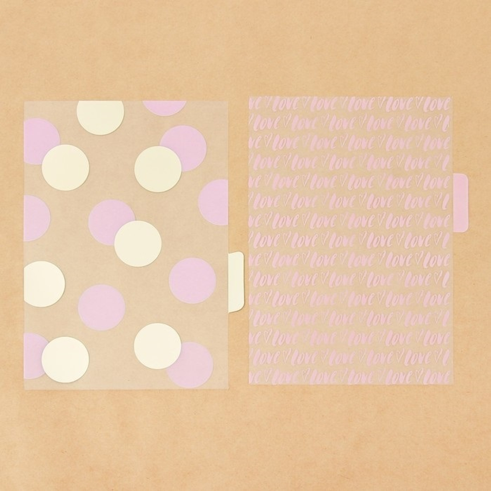 Набор ацетатных разделителей для планера «Розовые облака», 6 листов, 16 × 21 см