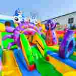 Коммерческий надувной батут с горкой «В гостях у моря 2»  10*6*6,1 м.