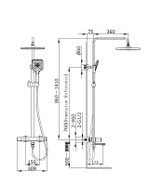 Душевая стойка Vincea Cube VSFS-1C1BG с изливом, брашированное золото