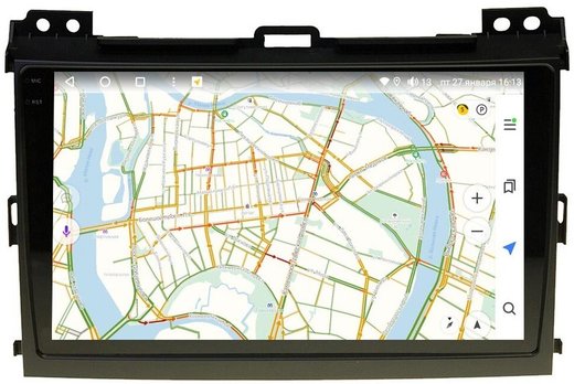 Магнитола для Toyota Land Cruiser Prado 120, Lexus GX470 (экран климата внизу) - Vaycar VA77-0456-2K на Android 13, 8-ядер, 2K QLED, ТОП процессор, CarPlay,4G SIM-слот