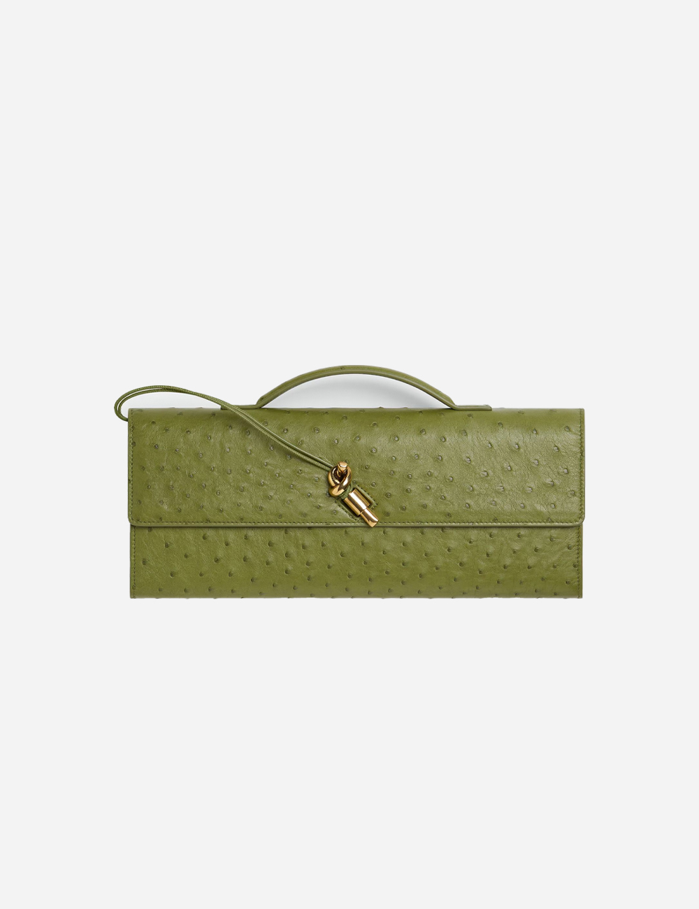 Клатч Bottega Veneta Andiamo Ostrich Matcha (805241V3RQ32498)