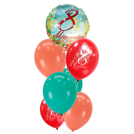 Букет из воздушных шаров "С 8 марта Музыка"