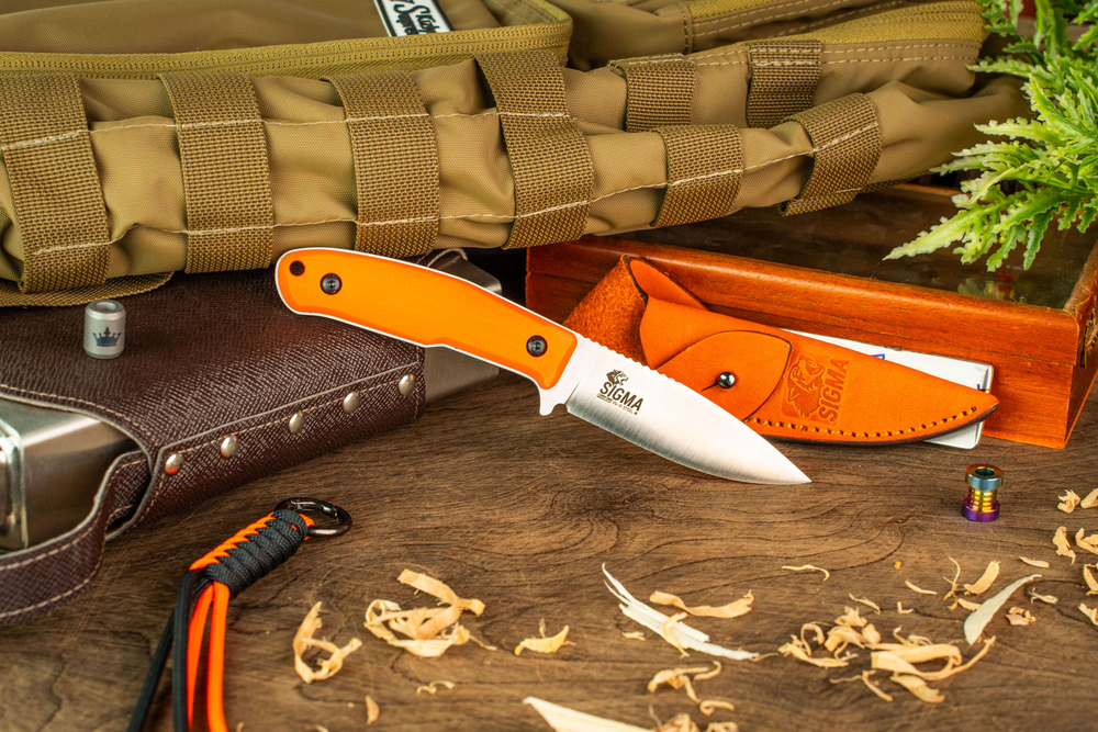 Туристический нож Sigma VG-10 (Cryo) Convex Orange