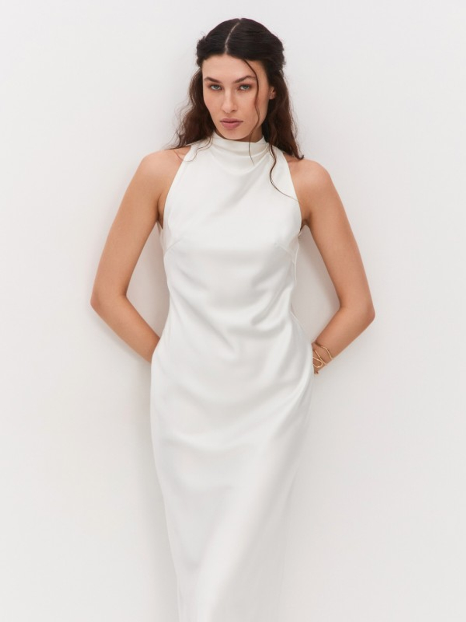 Платье с качелями макси