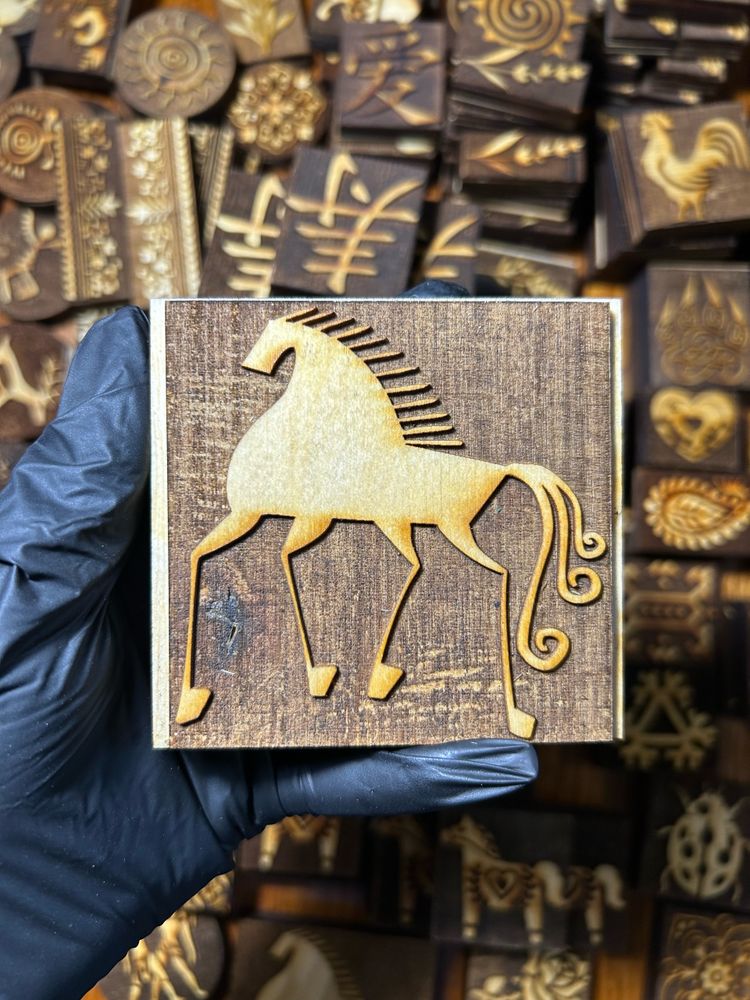 Деревянный штамп 154 (8,3x8,3 см) (Уценка!)