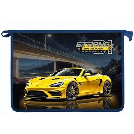 Папка для тетрадей 1 отделение А4 на молнии Оникс, ламинат, Авто Strong