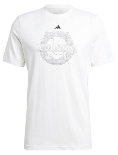Мужская теннисная футболка Adidas Aeroready Graphic Tennis T-Shirt - white