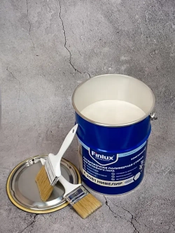 Полимерная стяжка Finlux F-2051 суперпрочная, ровнитель для наливного пола, двухкомпонентное нивелир, 10 кв. м