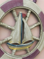 Декор для дома на стену "Штурвал" 43 см