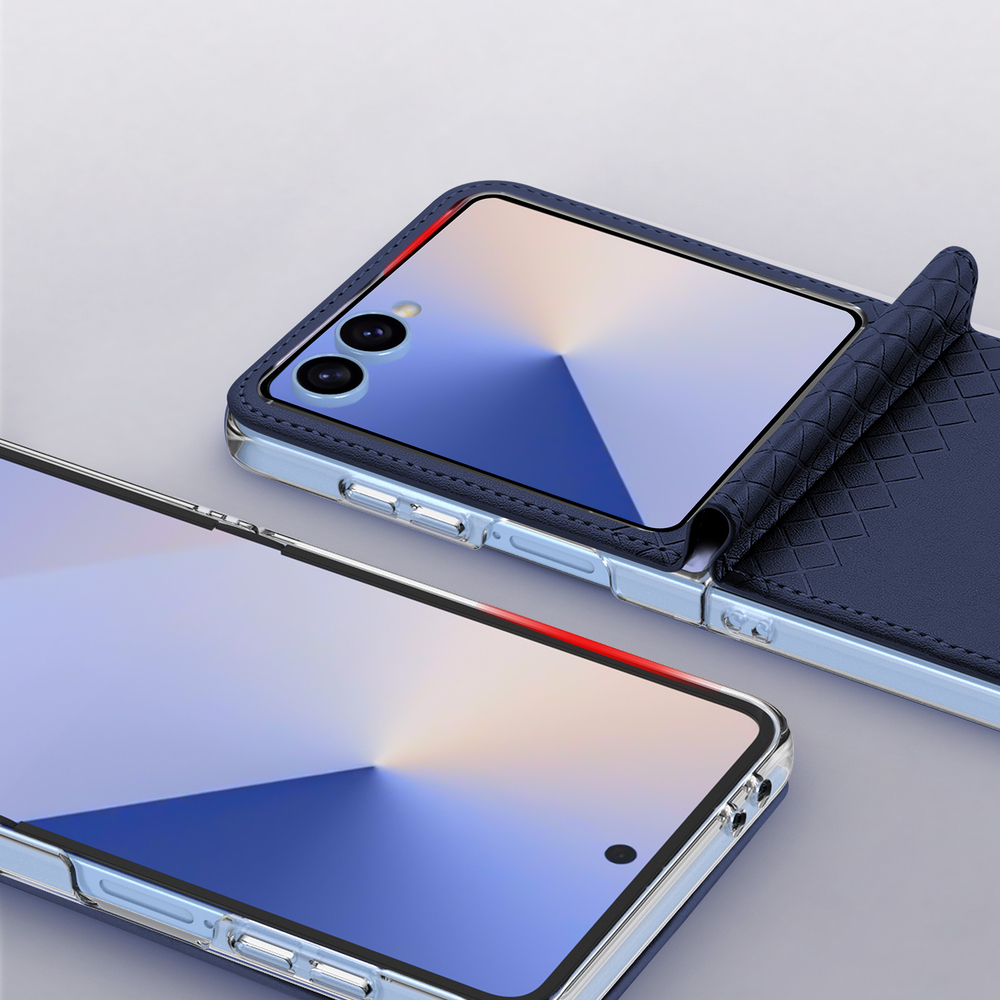 Чехол синего цвета из искусственной кожи от Dux Ducis для Samsung Galaxy Flip 7, серия Bril Series Case