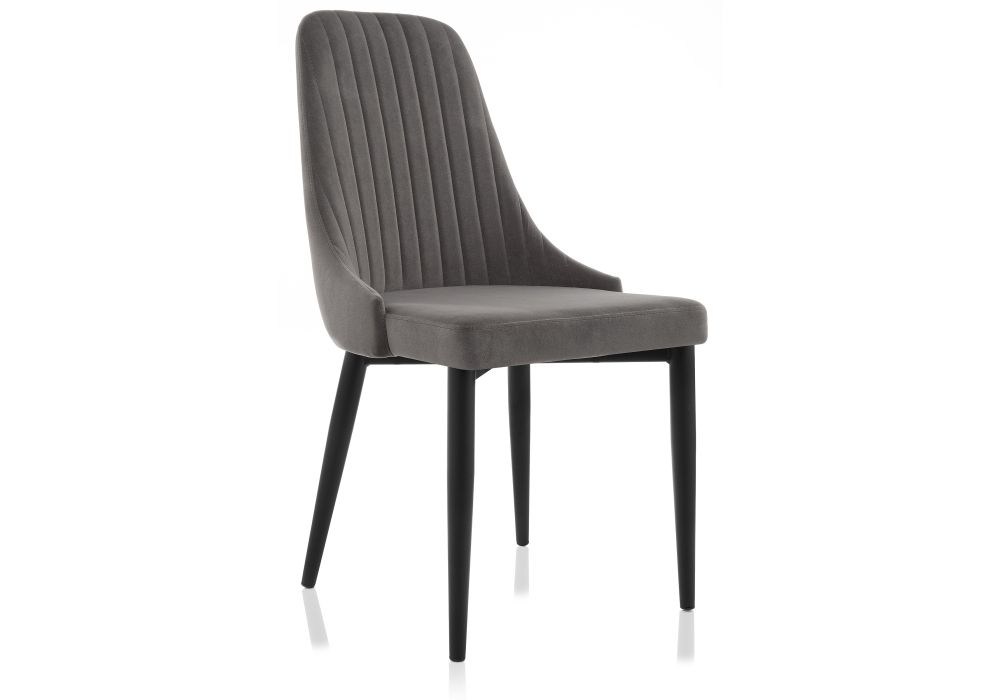 Стул на металлокаркасе Kora dark gray / black