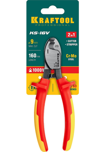 KRAFTOOL KS-16V, d 9мм, 160мм, кабелерез (23333-16V)