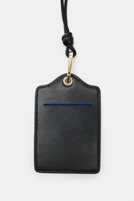 ZARA КОЖАНЫЙ КАРТХОЛДЕР, ЧЕРНЫЙ